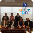 Luis Frías L., Presidente de la Cámara México Colombia; Sofía Salinas, Directora de Relaciones Públicas de la CCMXCO; Rodrigo Contreras, Director para América Latina y el Caribe del COMCE; Eugenio Salinas, Vicepresidente de Negociaciones Internacionales del COMCE; Rafael Nava, Presidente de las Sección América del Sur del COMCE; María Isabel Gómez, Directora Operativa de la Cámara Mexicana Chilena y Gustavo Huaita, Presidente de la Cámara Mexicano Peruana